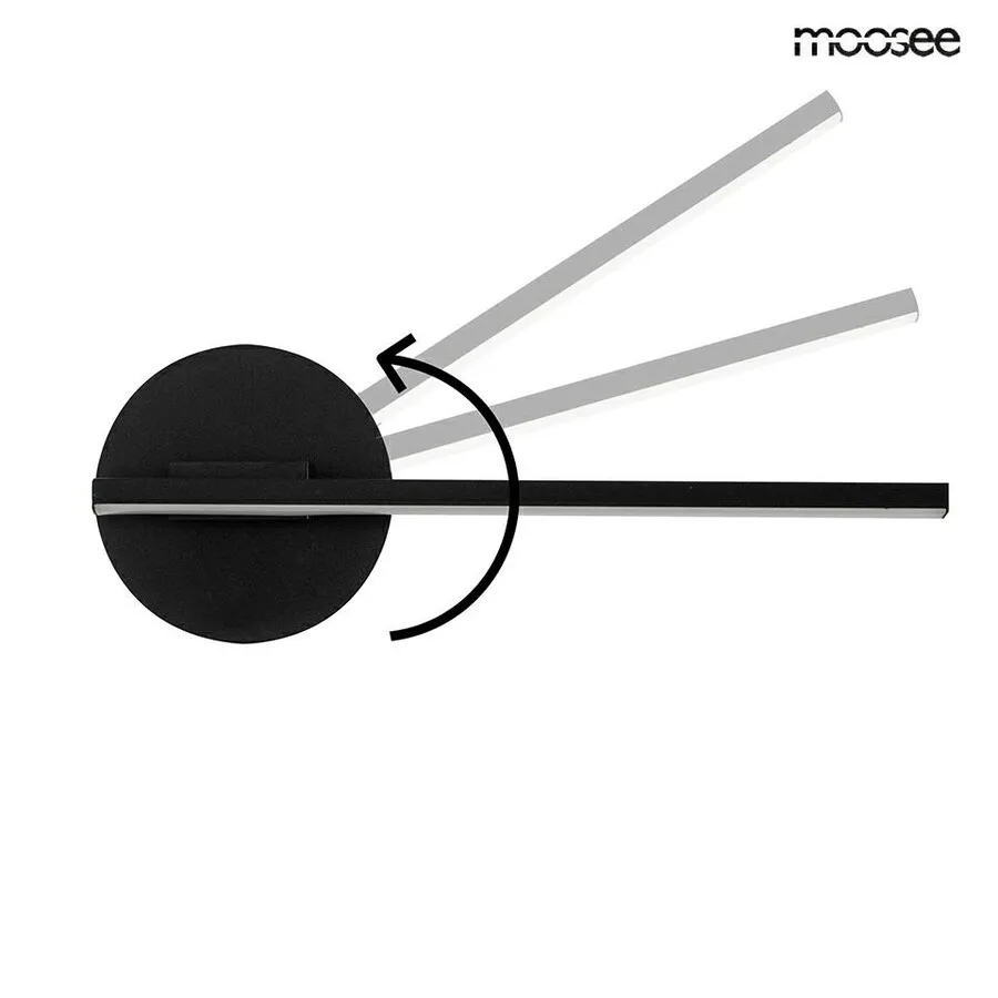 MOOSEE Lampa ścienna HORIZON - czarny