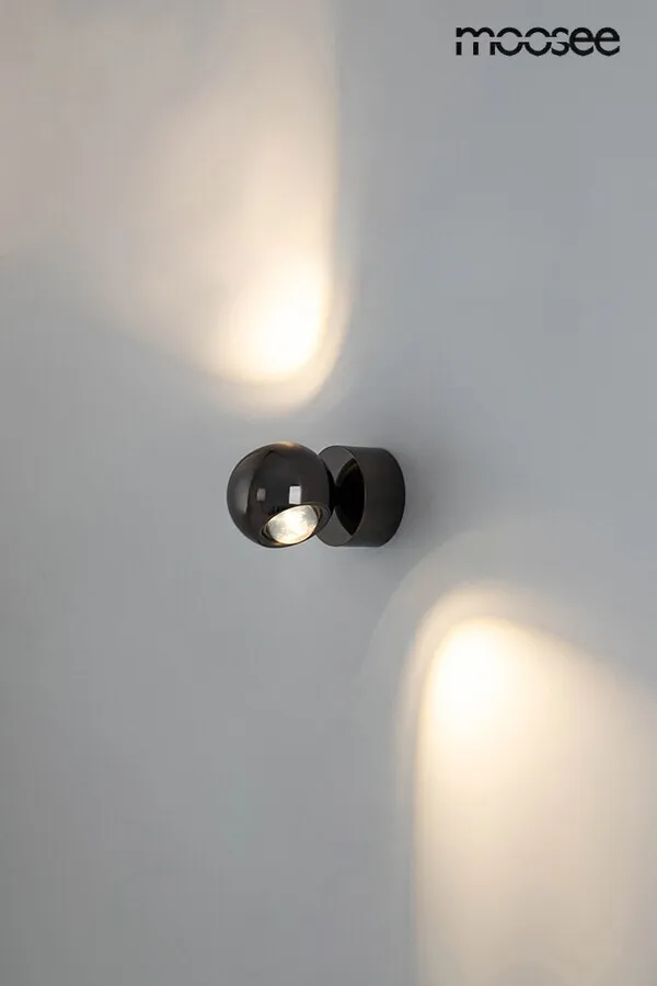 MOOSEE Lampa ścienna EOS - czarny chrom