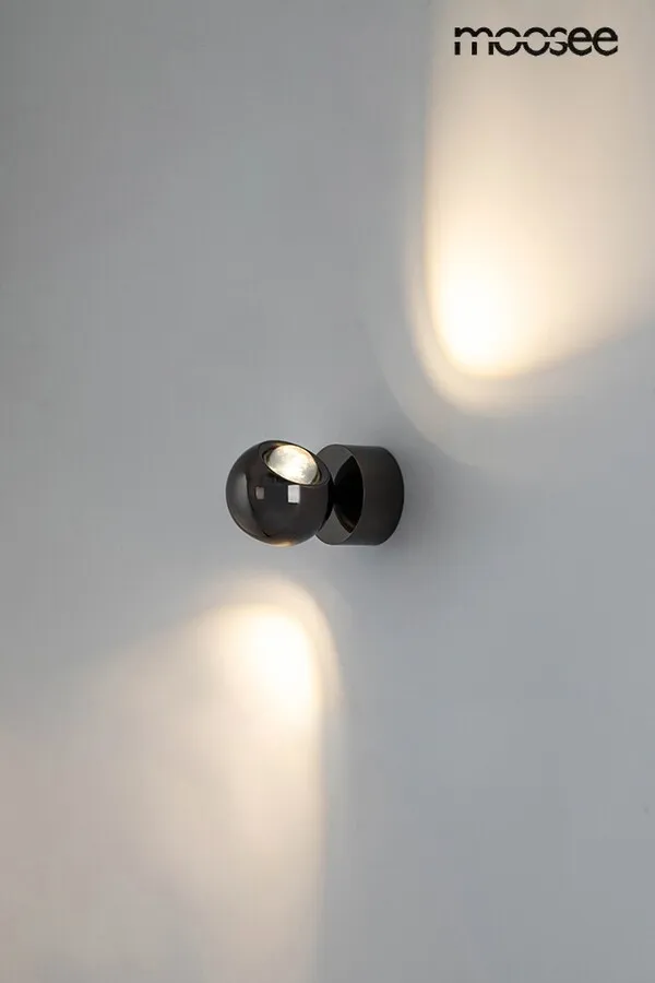 MOOSEE Lampa ścienna EOS - czarny chrom