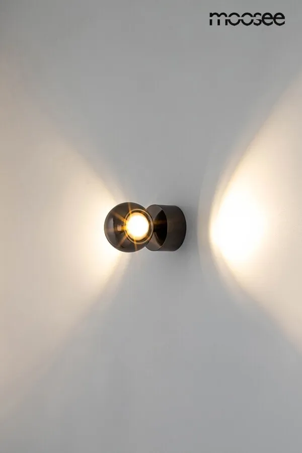 MOOSEE Lampa ścienna EOS - czarny chrom