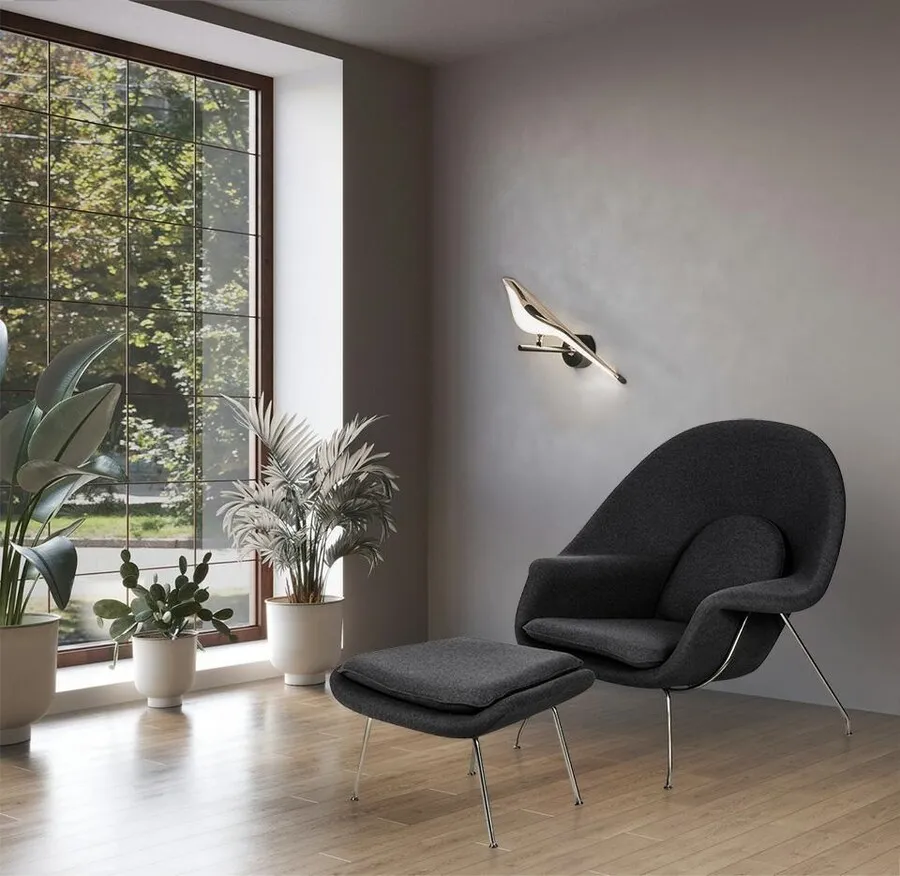 MOOSEE Lampa ścienna BIRD - złoty