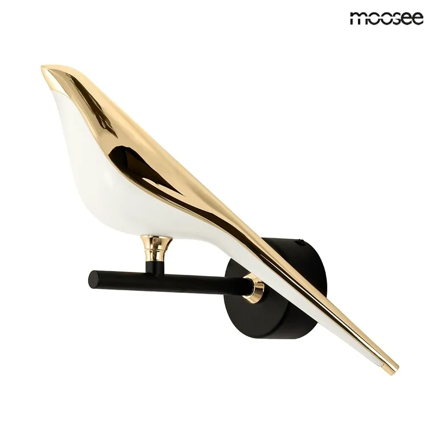 MOOSEE Lampa ścienna BIRD - złoty