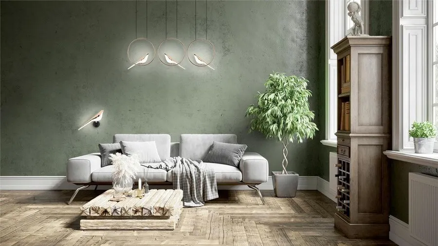 MOOSEE Lampa ścienna BIRD - złoty