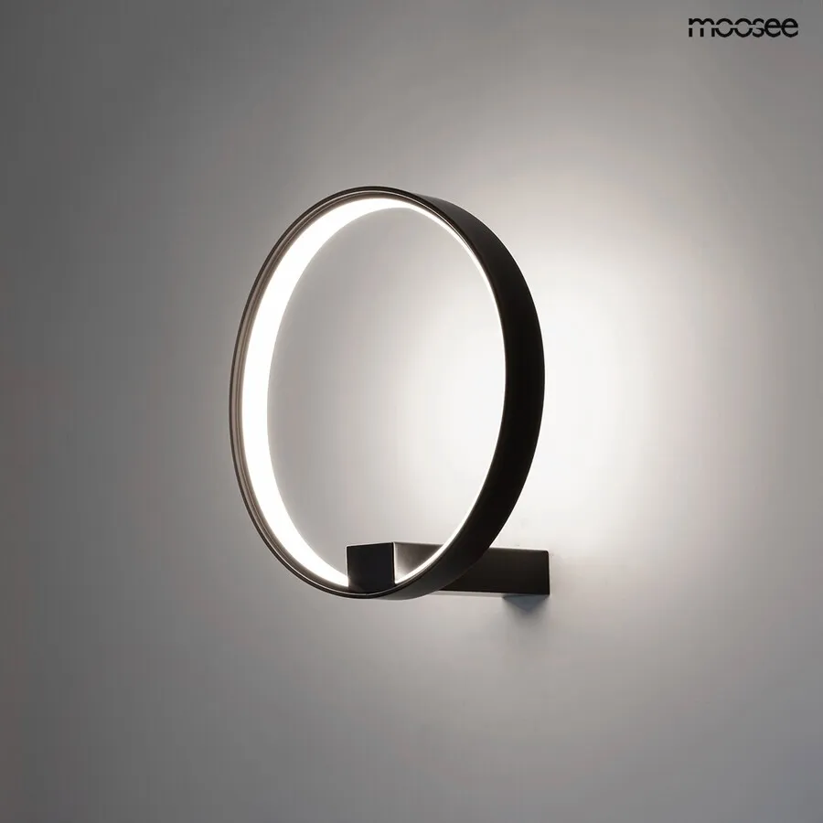 MOOSEE Lampa ścienna CIRCLE WALL - czarny