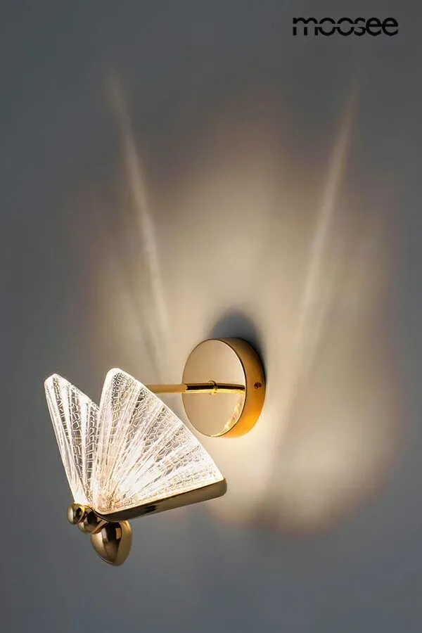 MOOSEE Lampa ścienna BUTTERFLY M - złoty