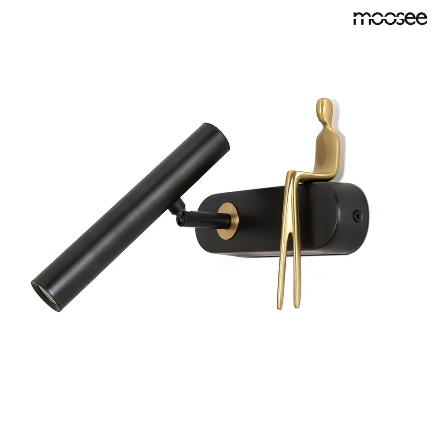 MOOSEE Lampa ścienna BOY TUBE L - czarny