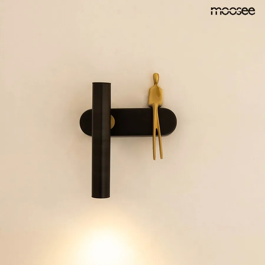 MOOSEE Lampa ścienna BOY TUBE L - czarny