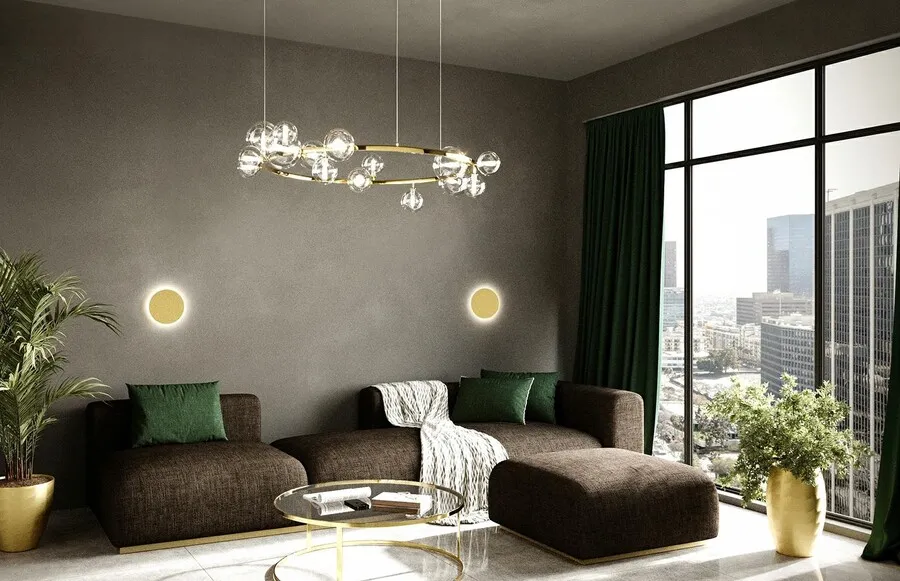 MOOSEE Lampa ścienna SHADOW SUN 25 - złoty