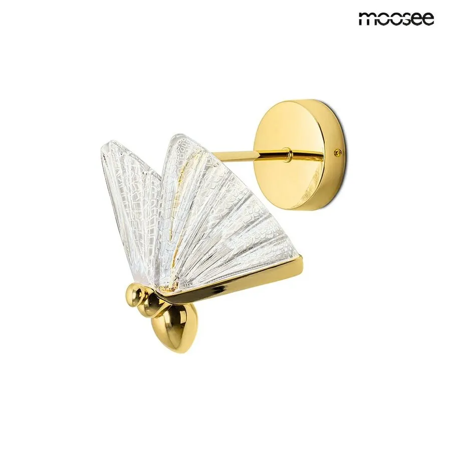 MOOSEE Lampa ścienna BUTTERFLY S - złoty
