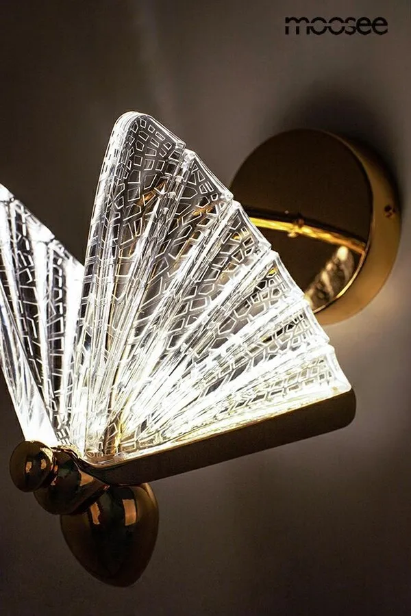 MOOSEE Lampa ścienna BUTTERFLY S - złoty