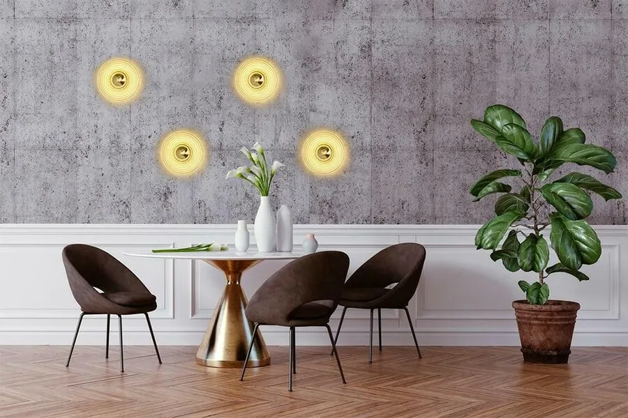 MOOSEE Lampa ścienna ONDA - złoty