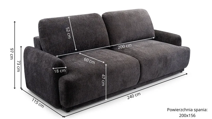 Sofa rozkładana CLAUDIA