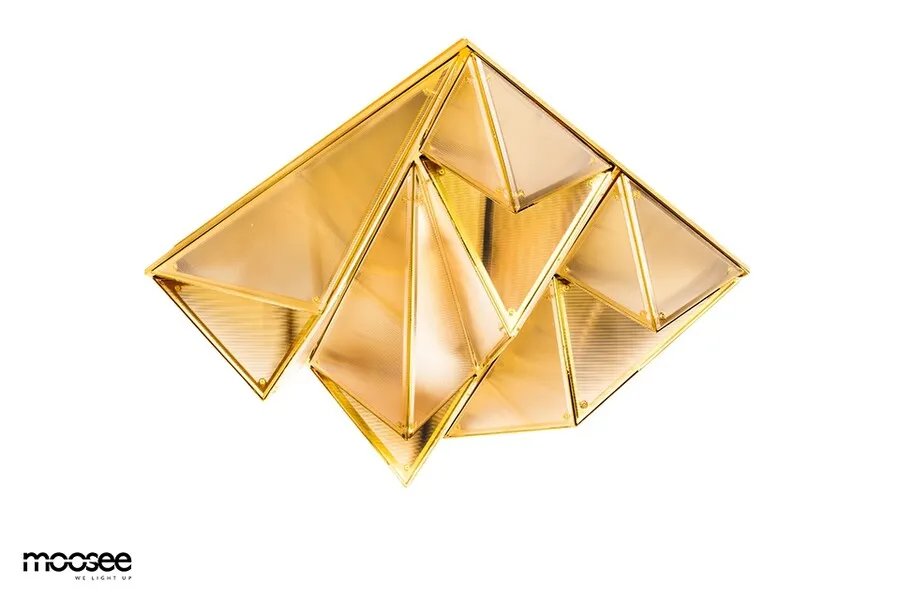 MOOSEE Lampa sufitowa/plafon PYRAMIDS - złoty