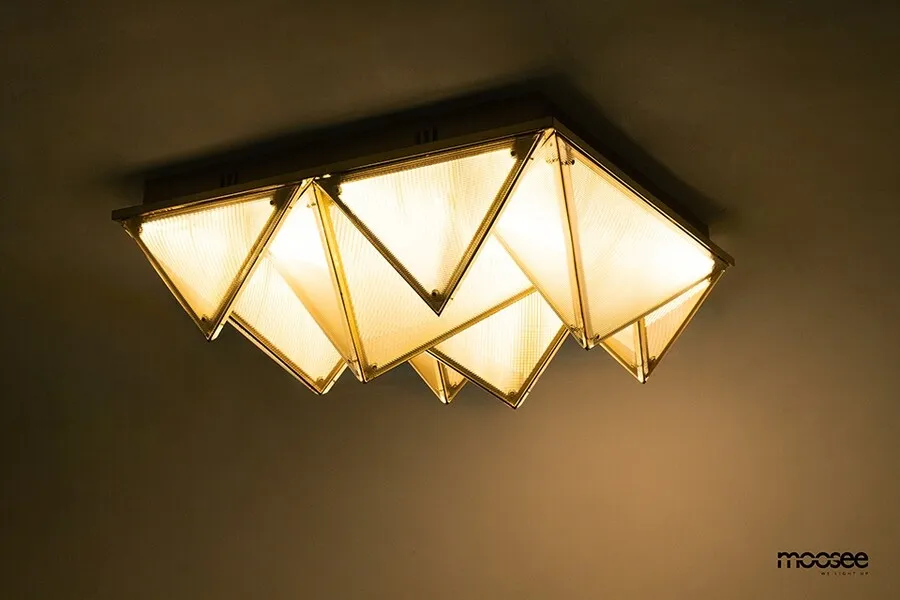MOOSEE Lampa sufitowa/plafon PYRAMIDS - złoty