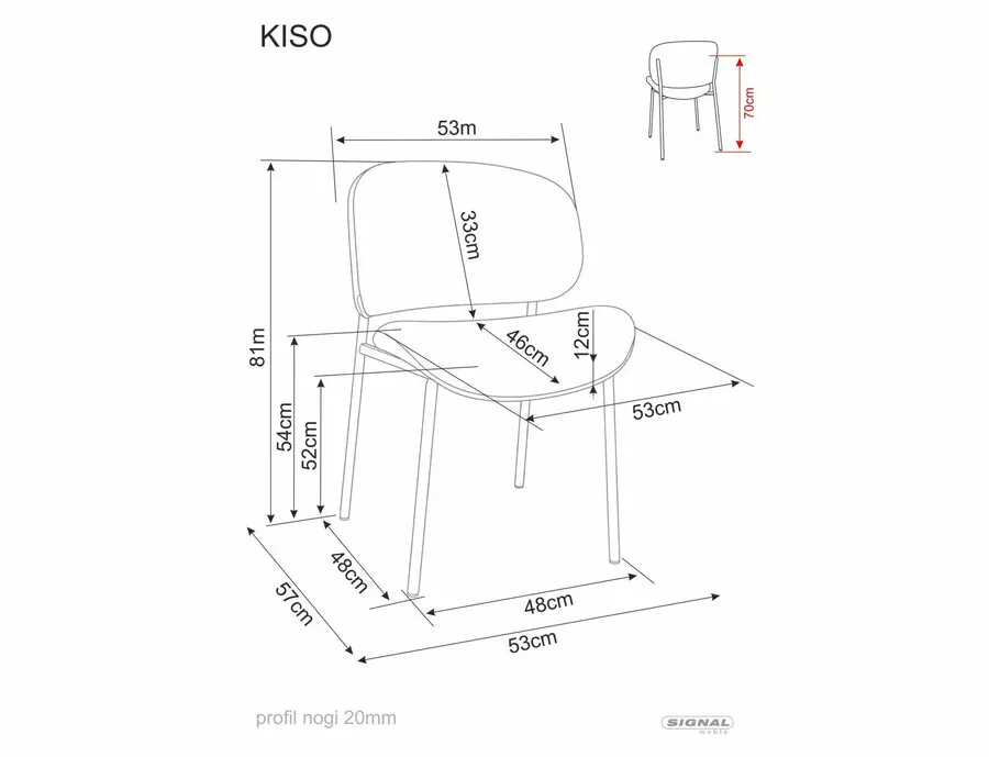 Krzesło tapicerowane KISO Noelle - beżowy/kaszmir