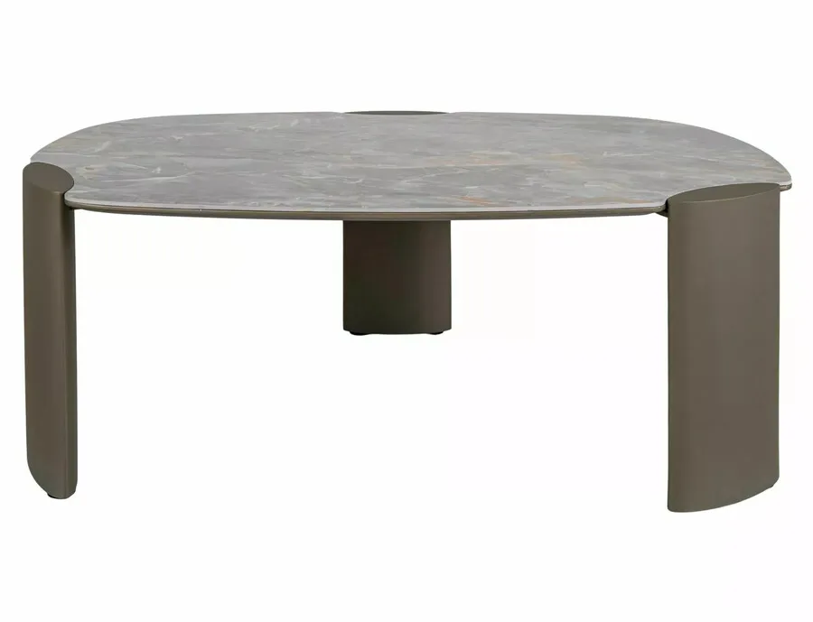 Ława ADORO A CERAMIC 105x65 - szary Grigio / miedziany