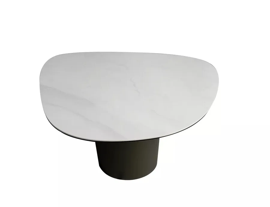 Ława BELLO B 75x50 - biały połysk/miedziany