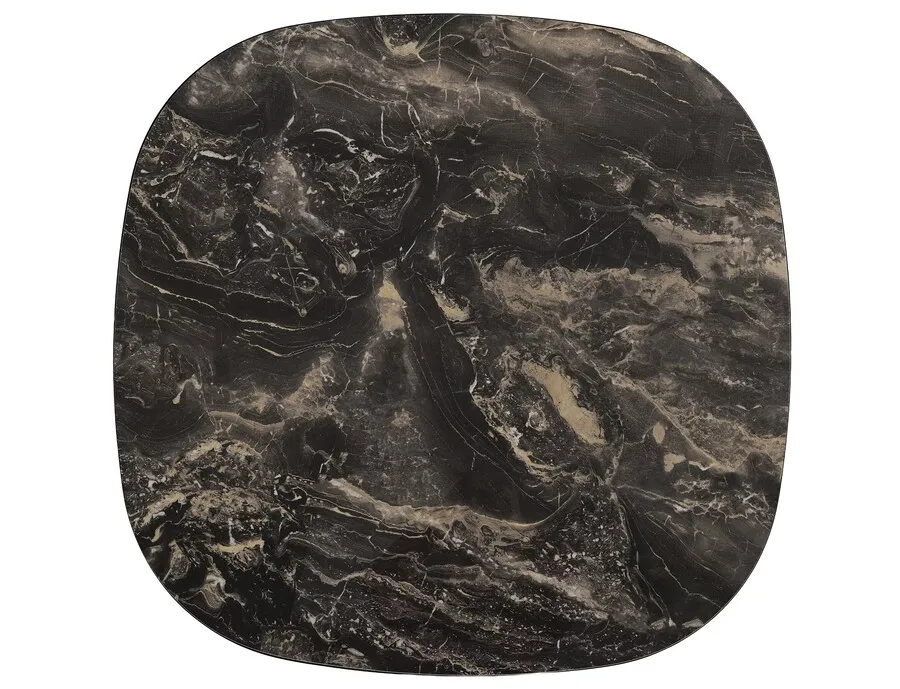 Ława STELLA B 75x75 - czarny połysk/miedziany