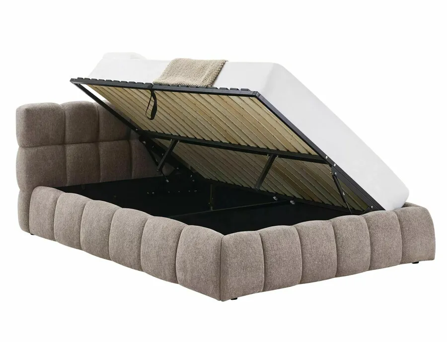 Łóżko z pojemnikiem PARMA Raven 160x200 - ciemny beżowy Raven 30