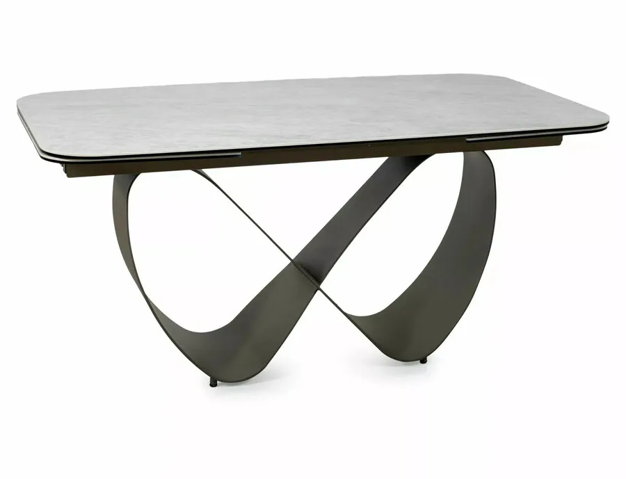 Stół rozkładany INFINITY CERAMIC 160/240x95 - beżowy/miedziany