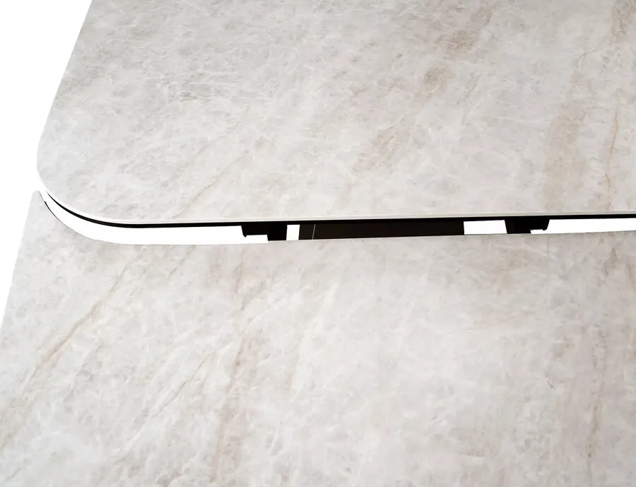 Stół rozkładany INFINITY CERAMIC 160/240x95 - beżowy/miedziany