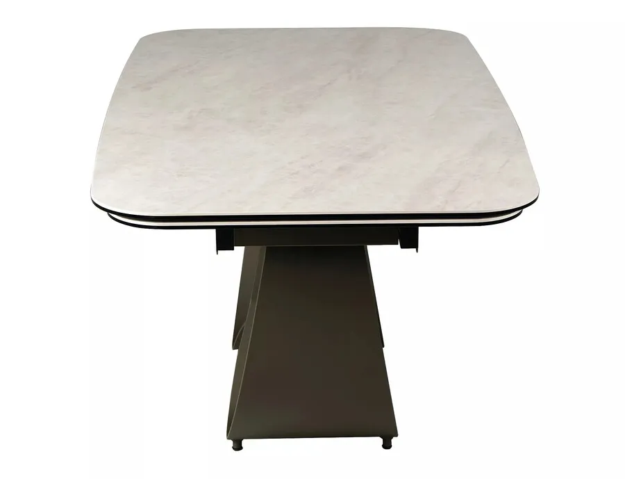 Stół rozkładany INFINITY CERAMIC 160/240x95 - beżowy/miedziany