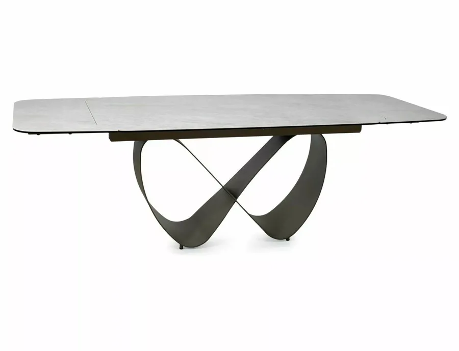 Stół rozkładany INFINITY CERAMIC 160/240x95 - beżowy/miedziany