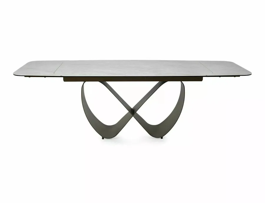 Stół rozkładany INFINITY CERAMIC 160/240x95 - beżowy/miedziany
