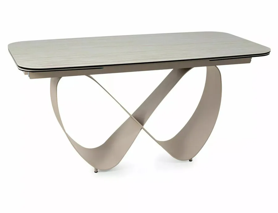 Stół rozkładany INFINITY CERAMIC 160/240x95 - beżowy/kaszmir