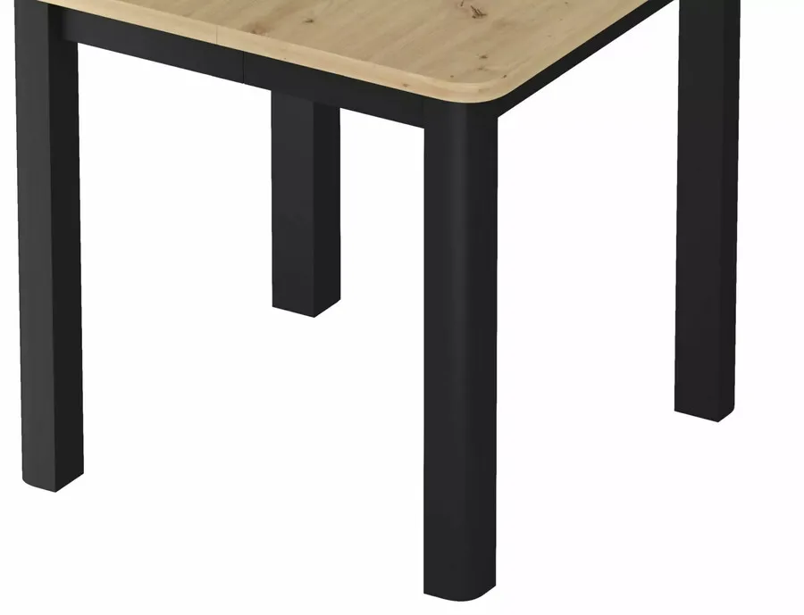 Stół rozkładany OSKAR 120/200x80 - dąb artisan/czarny