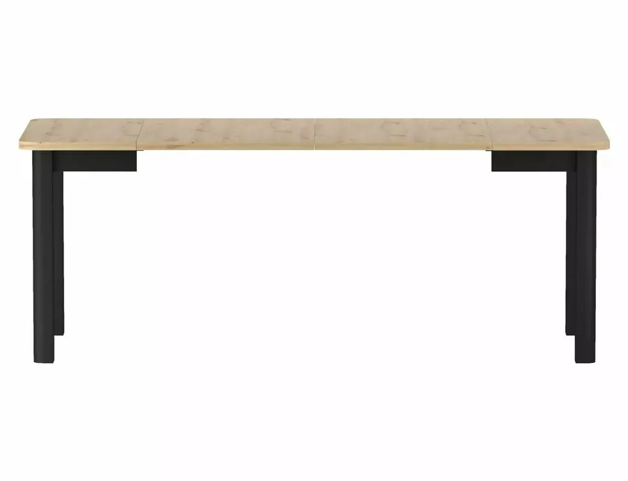 Stół rozkładany OSKAR 120/200x80 - dąb artisan/czarny