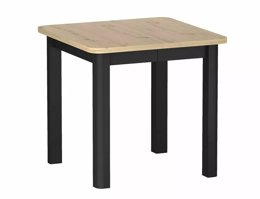 Stół rozkładany OSKAR 80/200x80 - dąb artisan/czarny