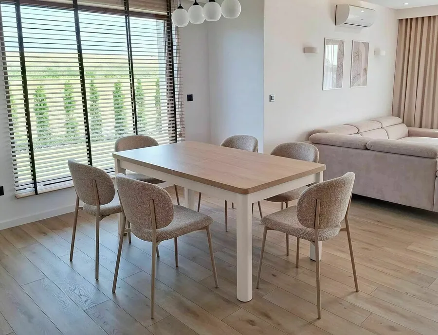 Stół rozkładany OSKAR 120/200x80 - dąb cremona torro/kaszmir