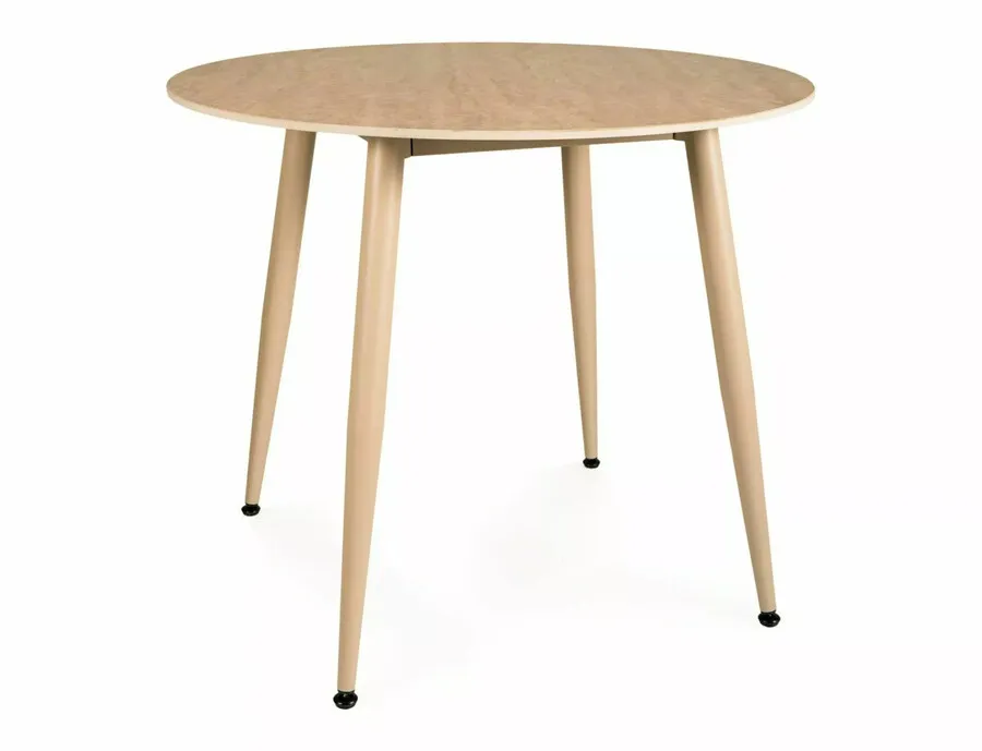 Stół okrągły RION 90 cm - beż mat/kaszmir