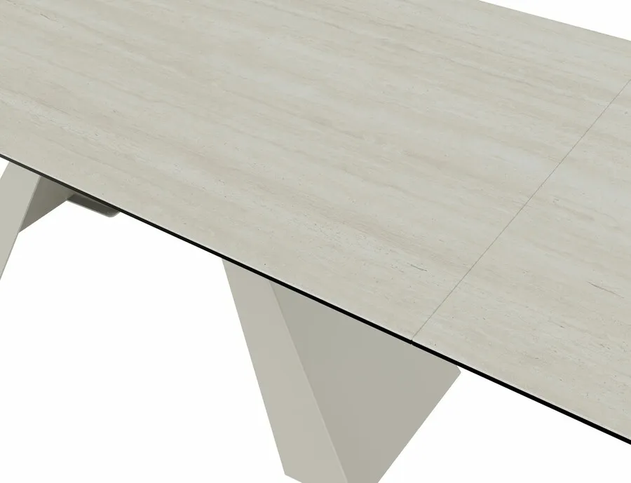Stół rozkładany SALVADORE CERAMIC 160/240x90 - beż mat/kaszmir
