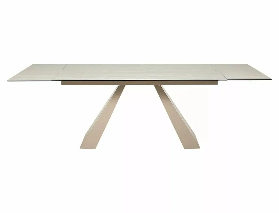 Stół rozkładany SALVADORE CERAMIC 160/240x90 - beż mat/kaszmir