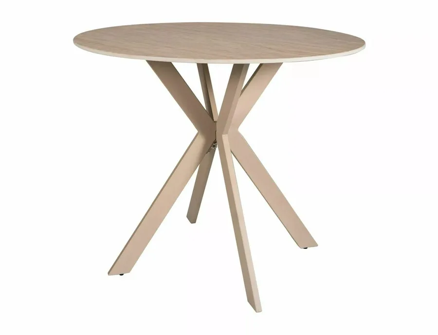 Stół okrągły TALIA 90 cm - beż mat/kaszmir