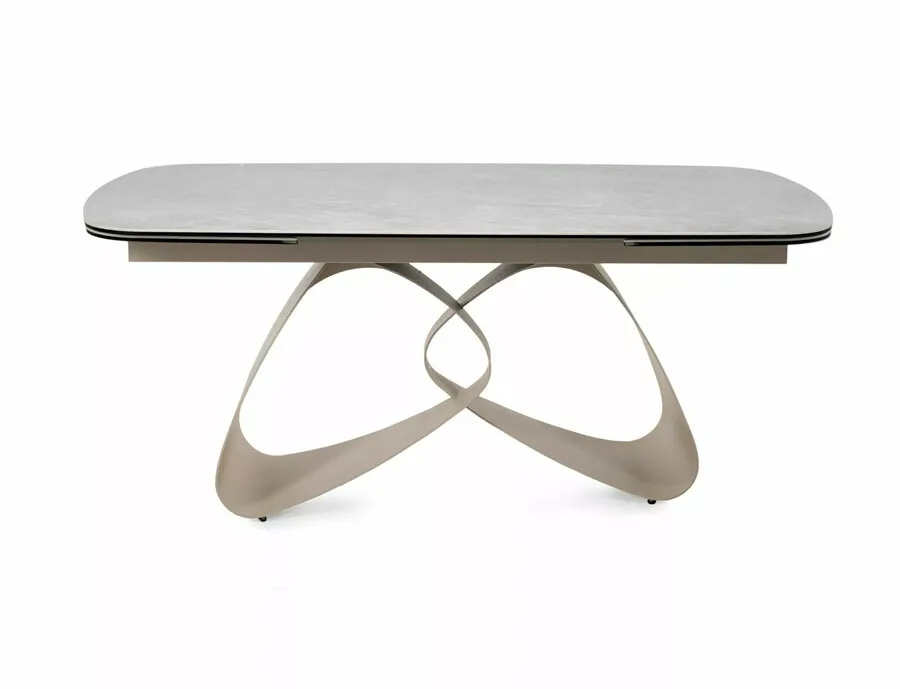 Stół rozkładany VALENTINO CERAMIC 180/260x98 - beż połysk/kaszmir