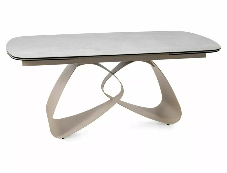 Stół rozkładany VALENTINO CERAMIC 180/260x98 - beż połysk/kaszmir
