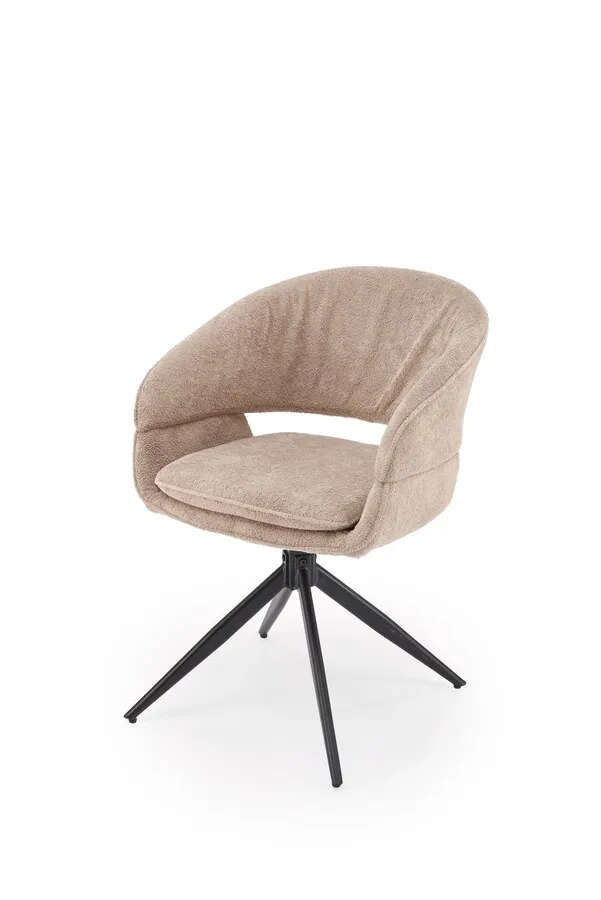 Krzesło obrotowe tapicerowane K602 - cappuccino