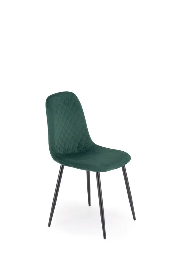 Krzesło tapicerowane K608 velvet - ciemny zielony