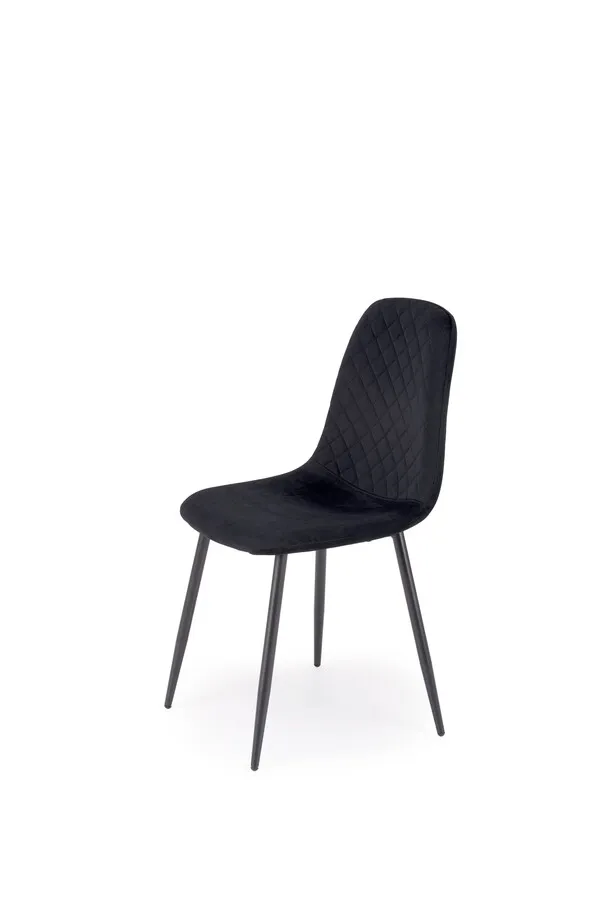 Krzesło tapicerowane K608 velvet - czarny