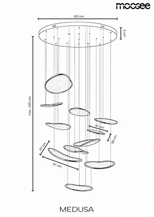 MOOSEE Lampa wisząca MEDUSA - złoty
