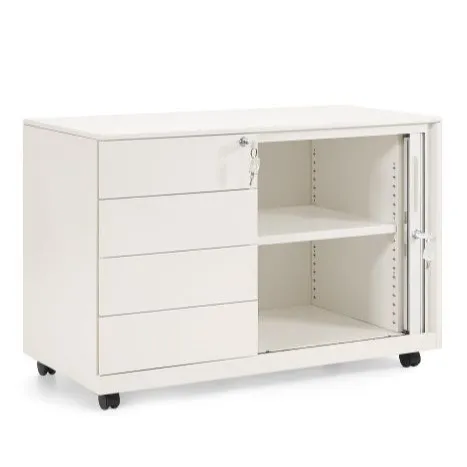 Szafka biurowa na kółkach FB-615-L-4 - biały