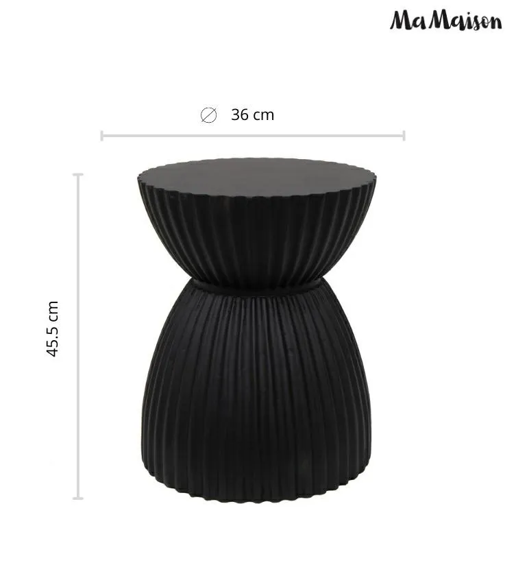Stolik okrągły TURNO 36 cm - czarny