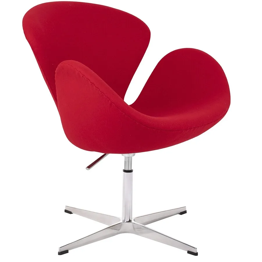 Fotel obrotowy SWAN PREMIUM regulowany - czerwony