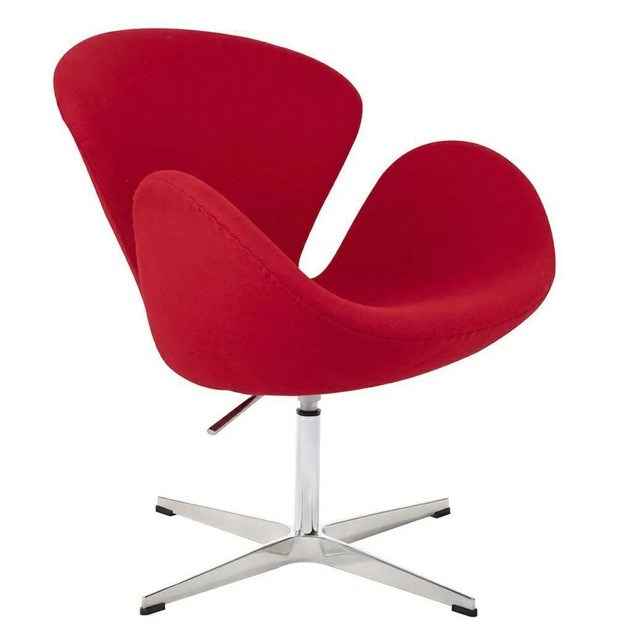Fotel obrotowy SWAN PREMIUM regulowany - czerwony