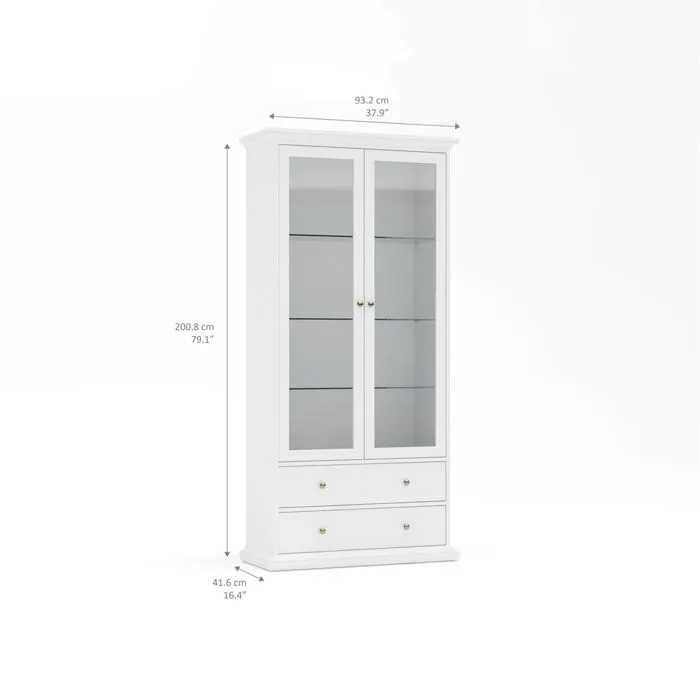Witryna PARIS 2+2 - biały mat