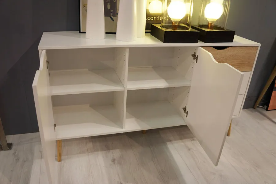 Komoda OSLO 2D3S - biały/dąb sonoma