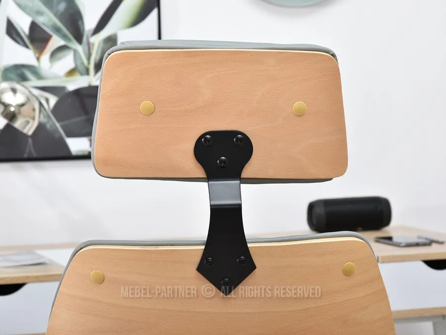 Fotel gabinetowy FRANK - buk/szary